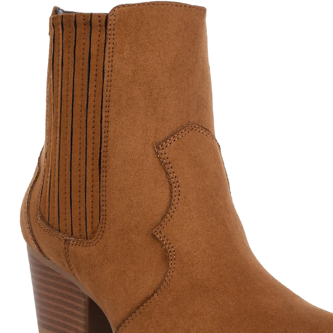 Ankle Length Low Heel Cowboy Boots