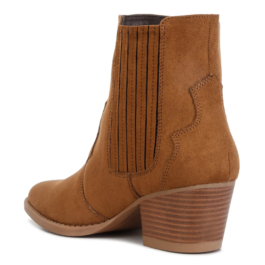 Ankle Length Low Heel Cowboy Boots