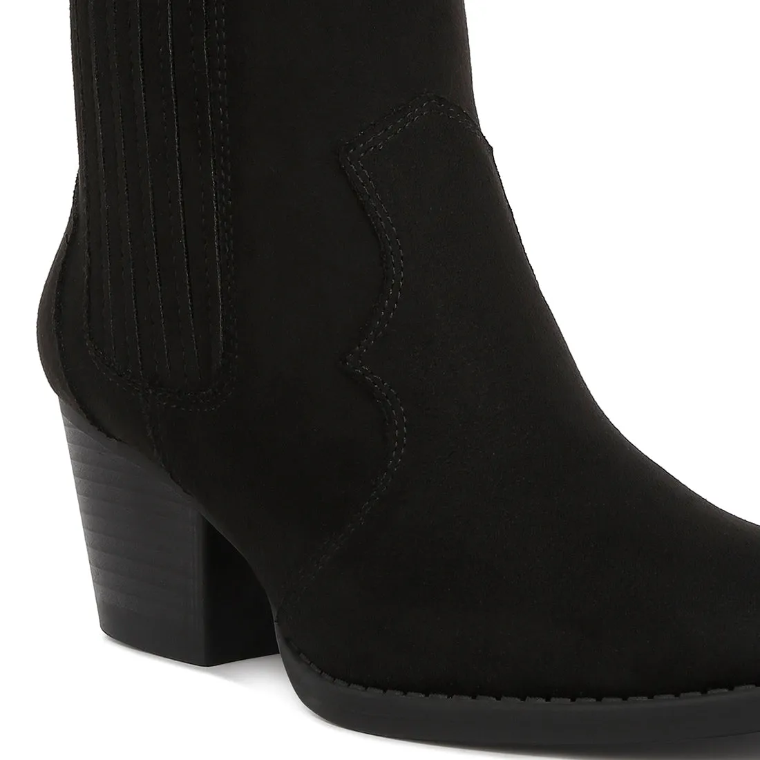 Ankle Length Low Heel Cowboy Boots