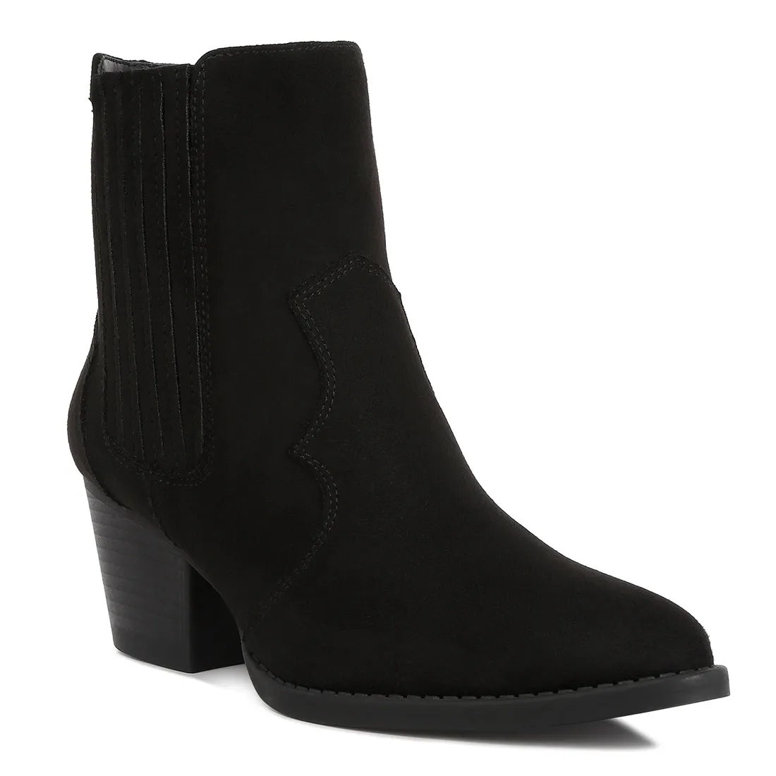 Ankle Length Low Heel Cowboy Boots