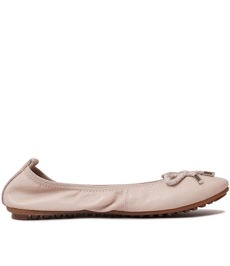 Beyond Rose Leather Ballet Flats