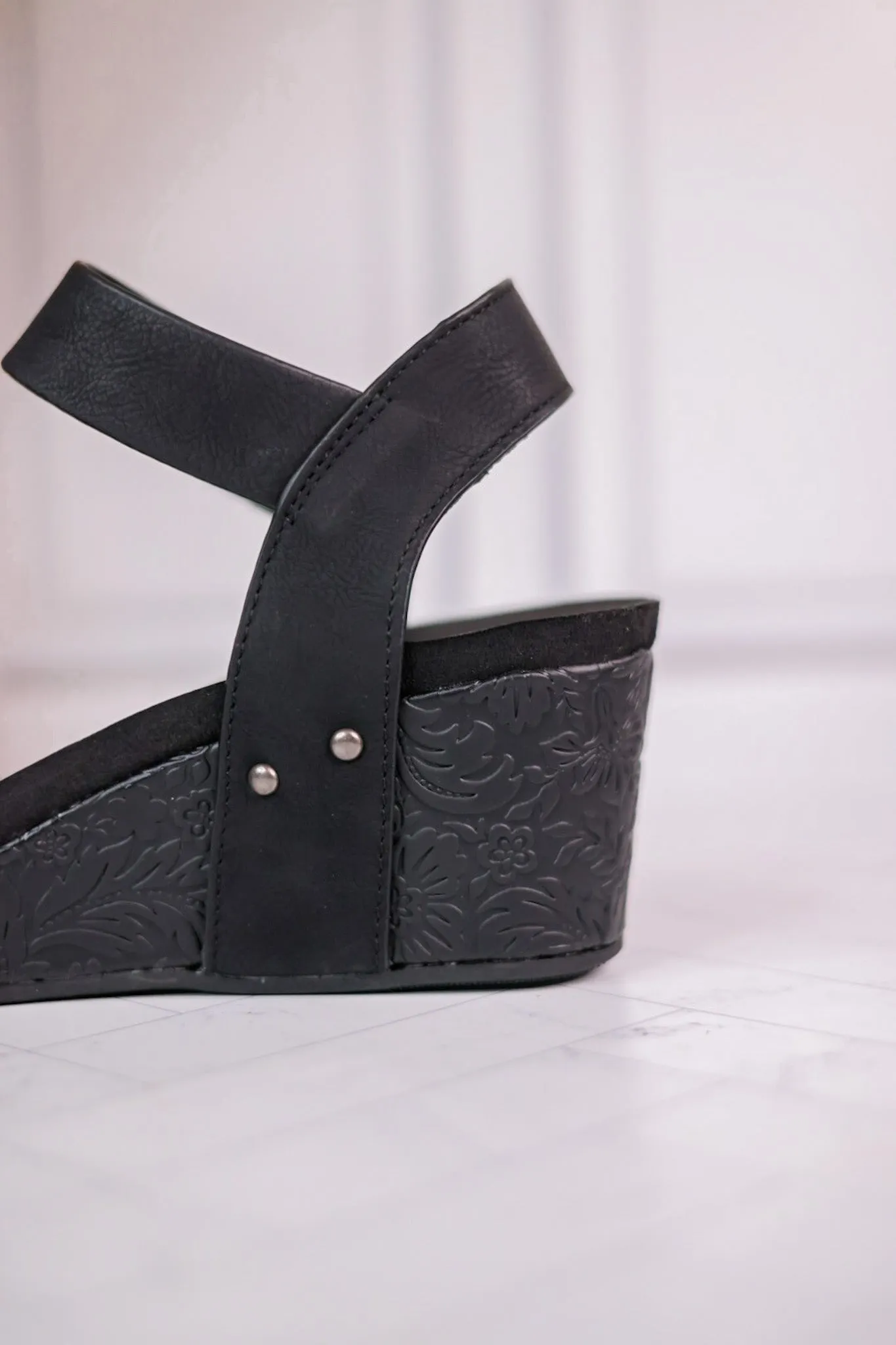 Black Devon Wedges FINAL SALE