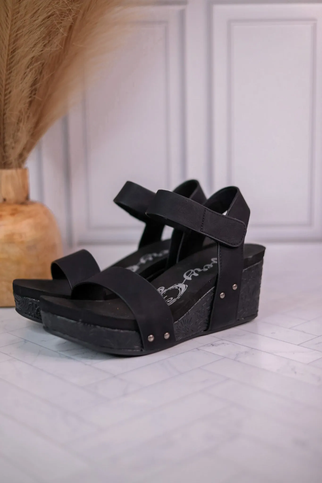 Black Devon Wedges FINAL SALE