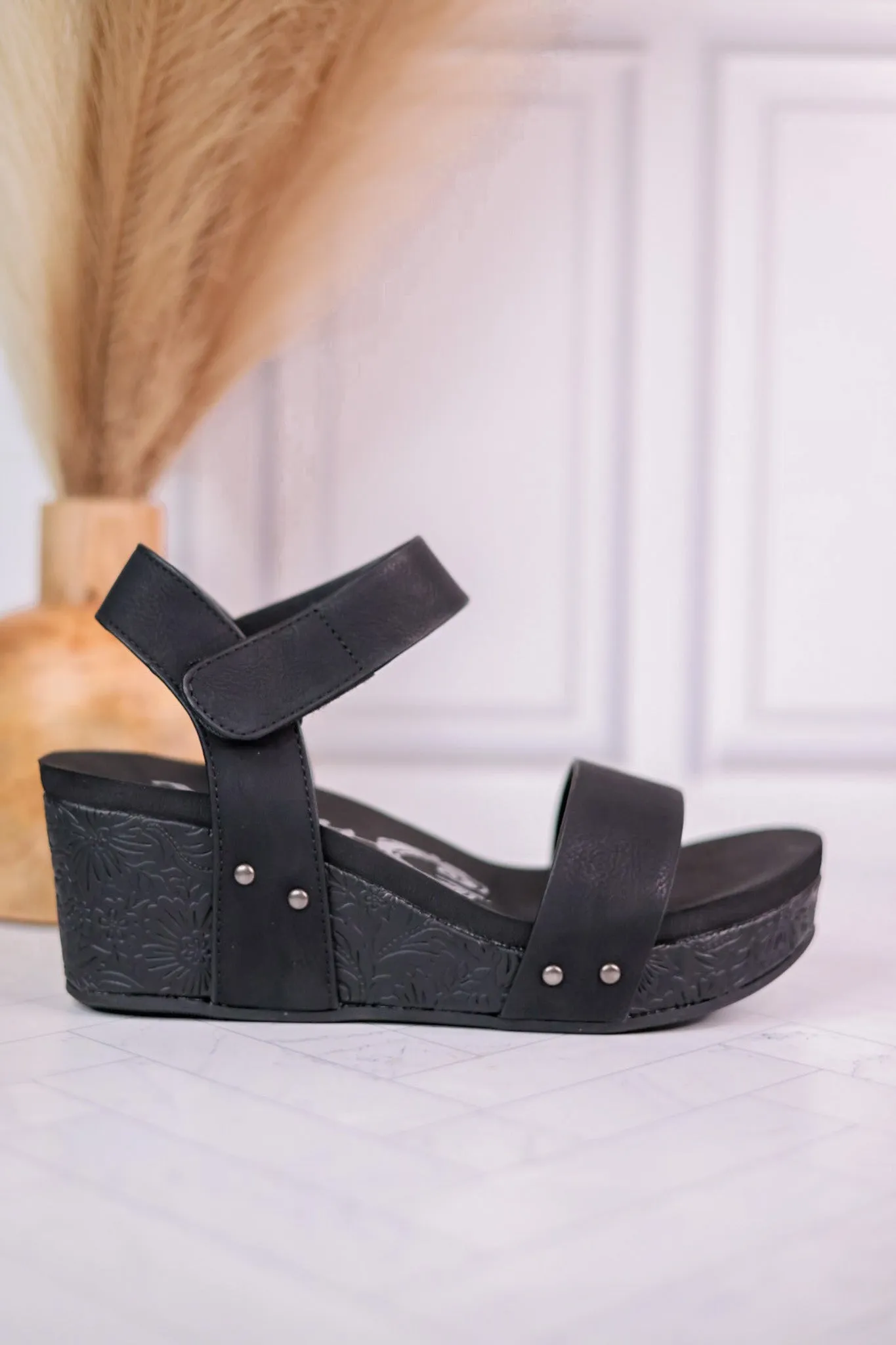 Black Devon Wedges FINAL SALE