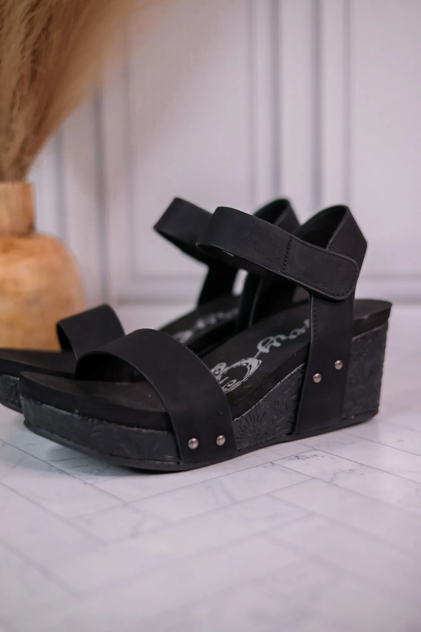 Black Devon Wedges FINAL SALE