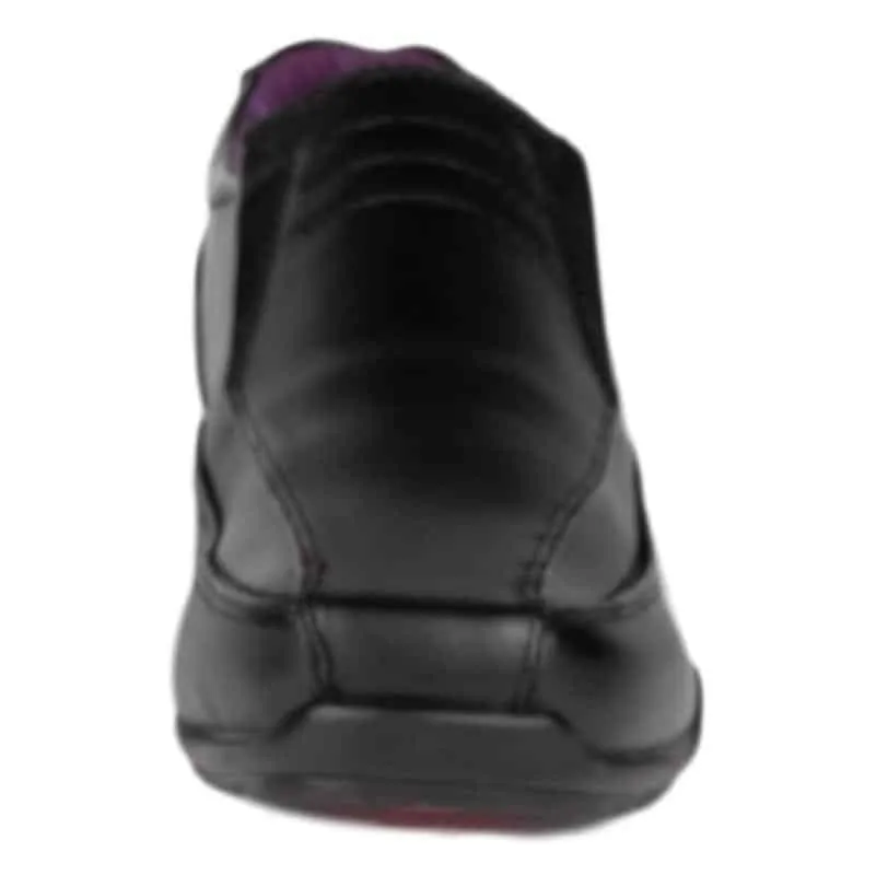 Boys Black Slip On School Shoe