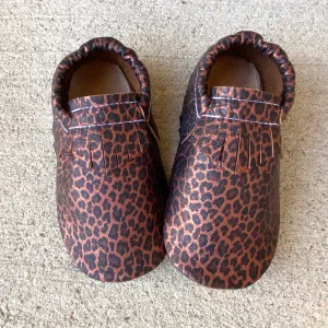 Bronze Leopard Moccasins