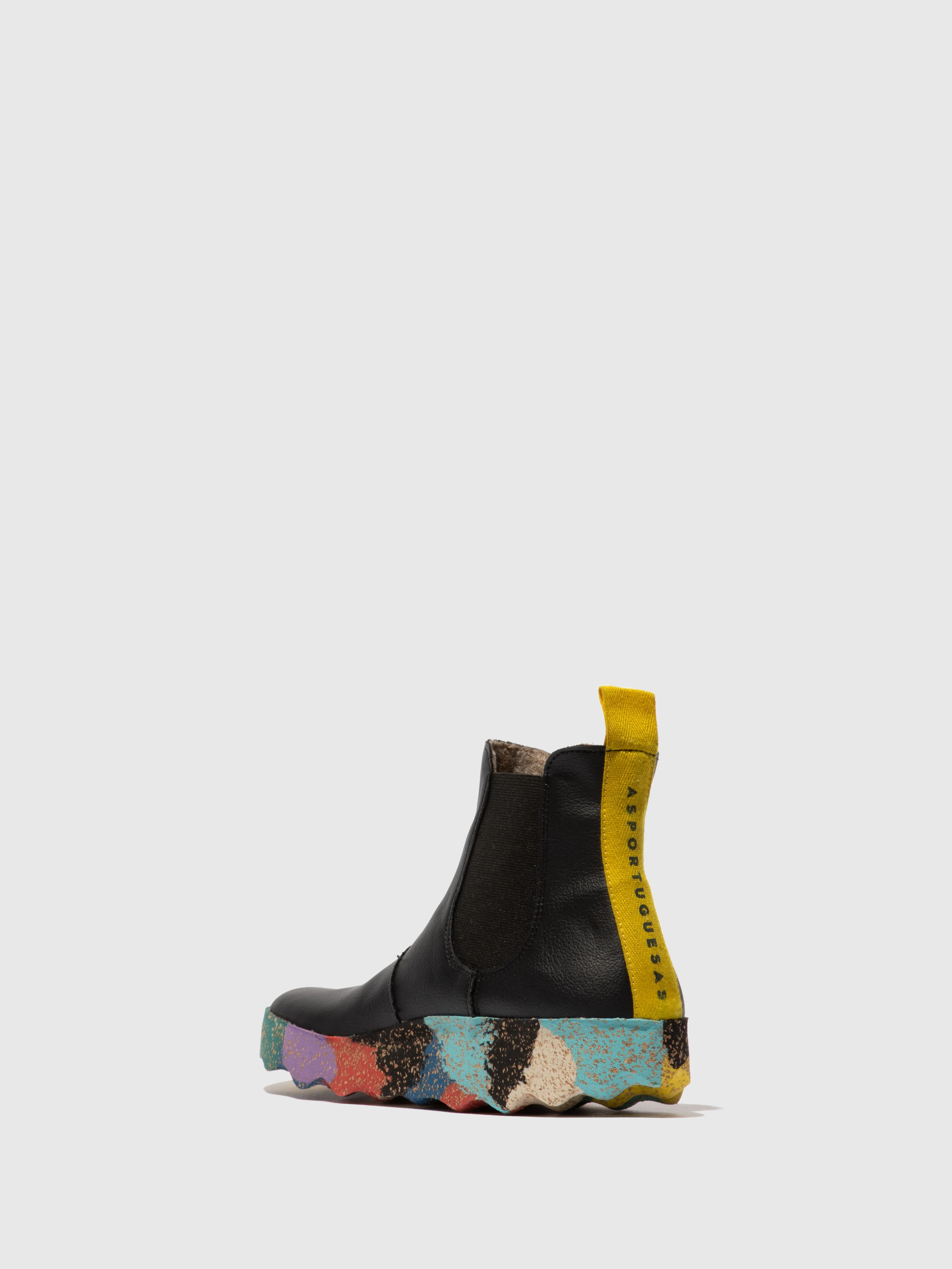 Chelsea Ankle Boots CAIA BLACK YELLOW