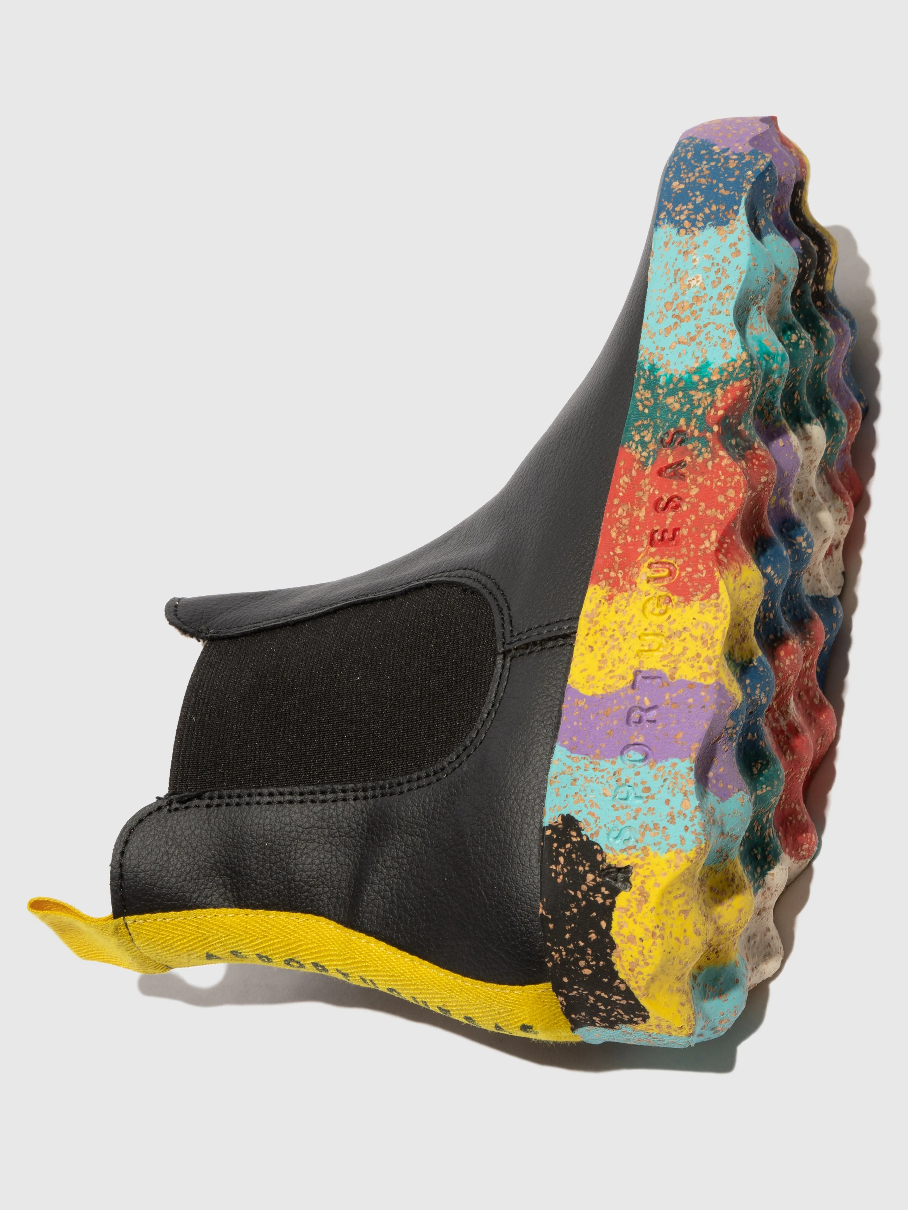 Chelsea Ankle Boots CAIA BLACK YELLOW