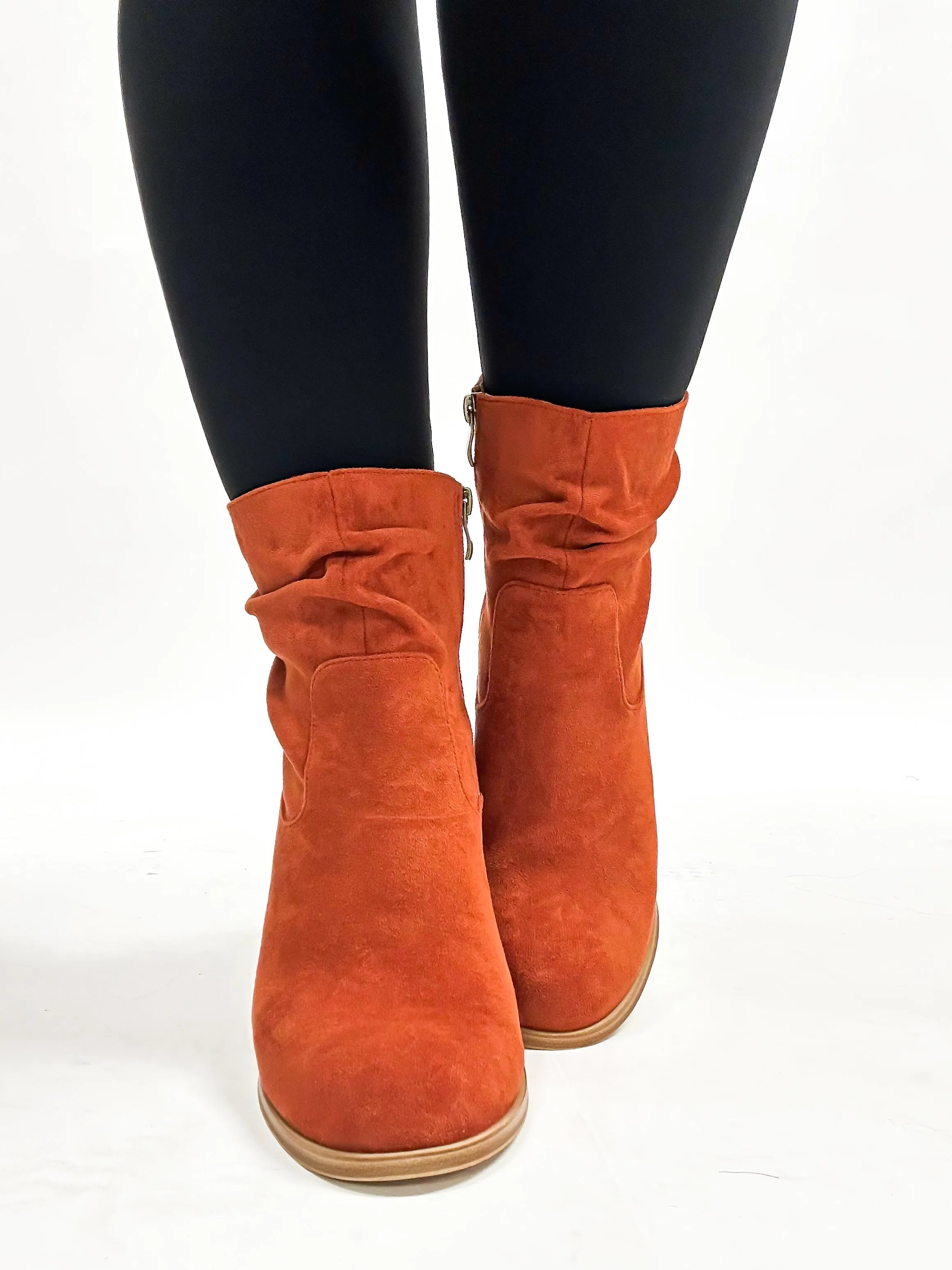 Corky's Rust Faux Suede Last Call Boots FINAL SALE