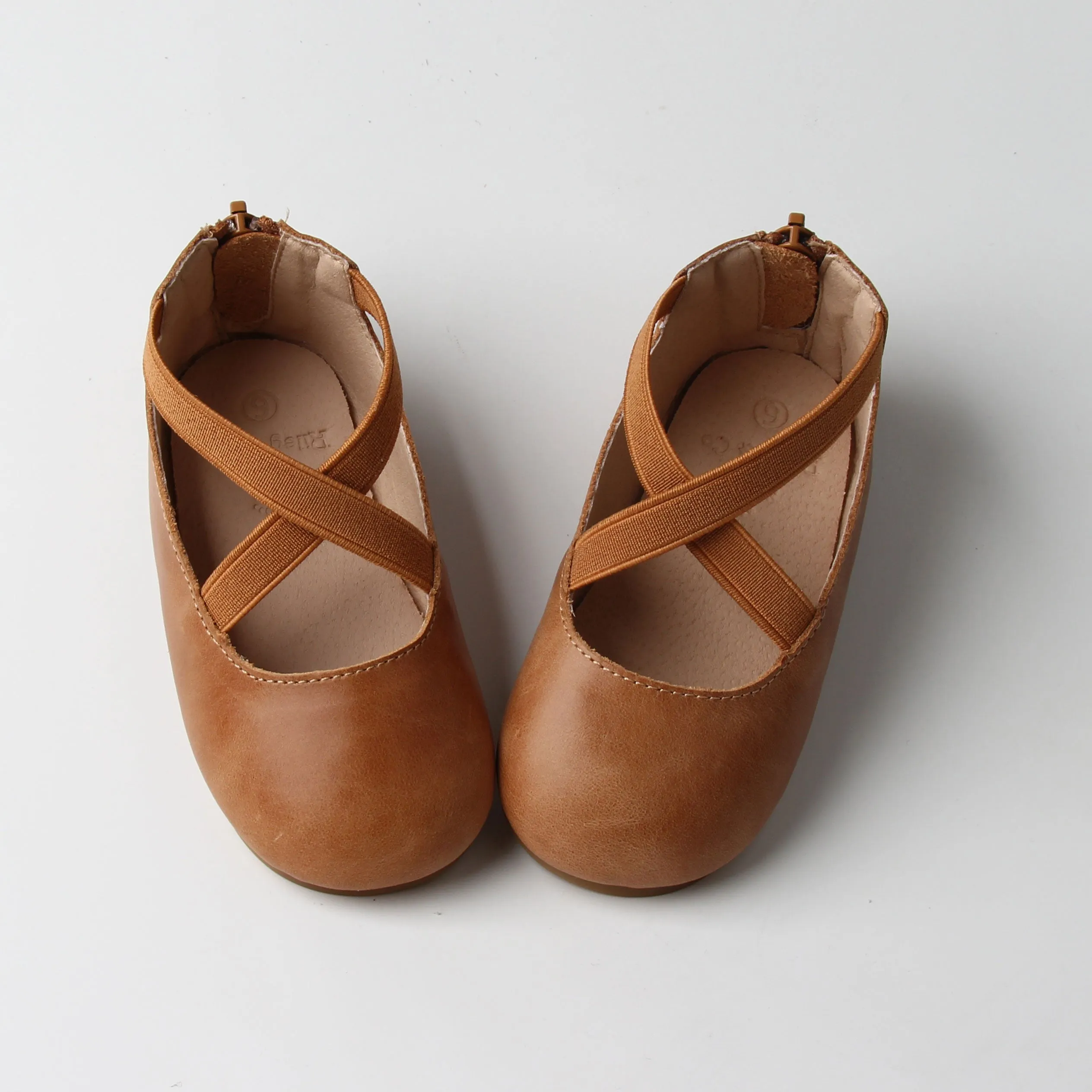 Eleyna Ballet Flats - Oil Waxed - Tan
