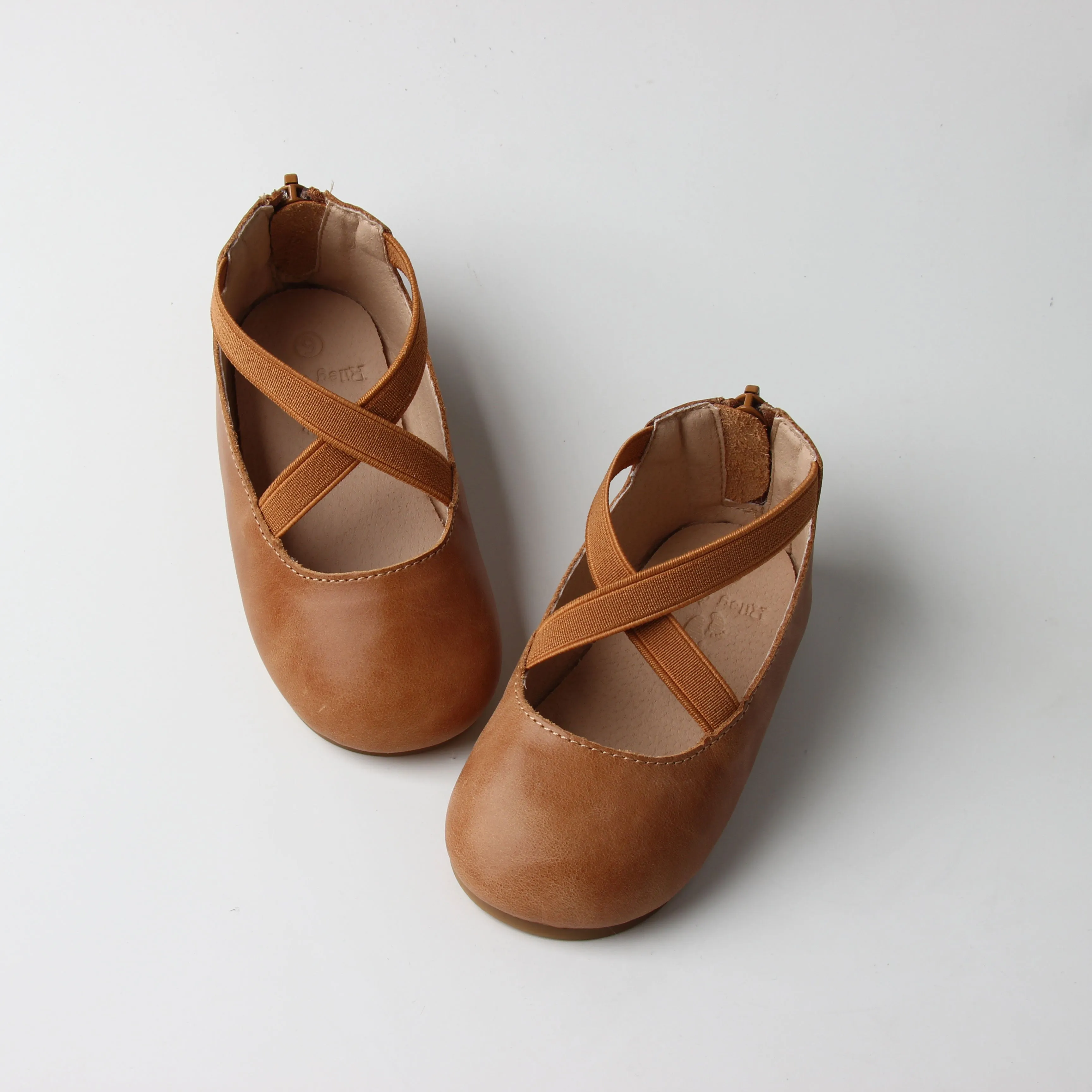 Eleyna Ballet Flats - Oil Waxed - Tan
