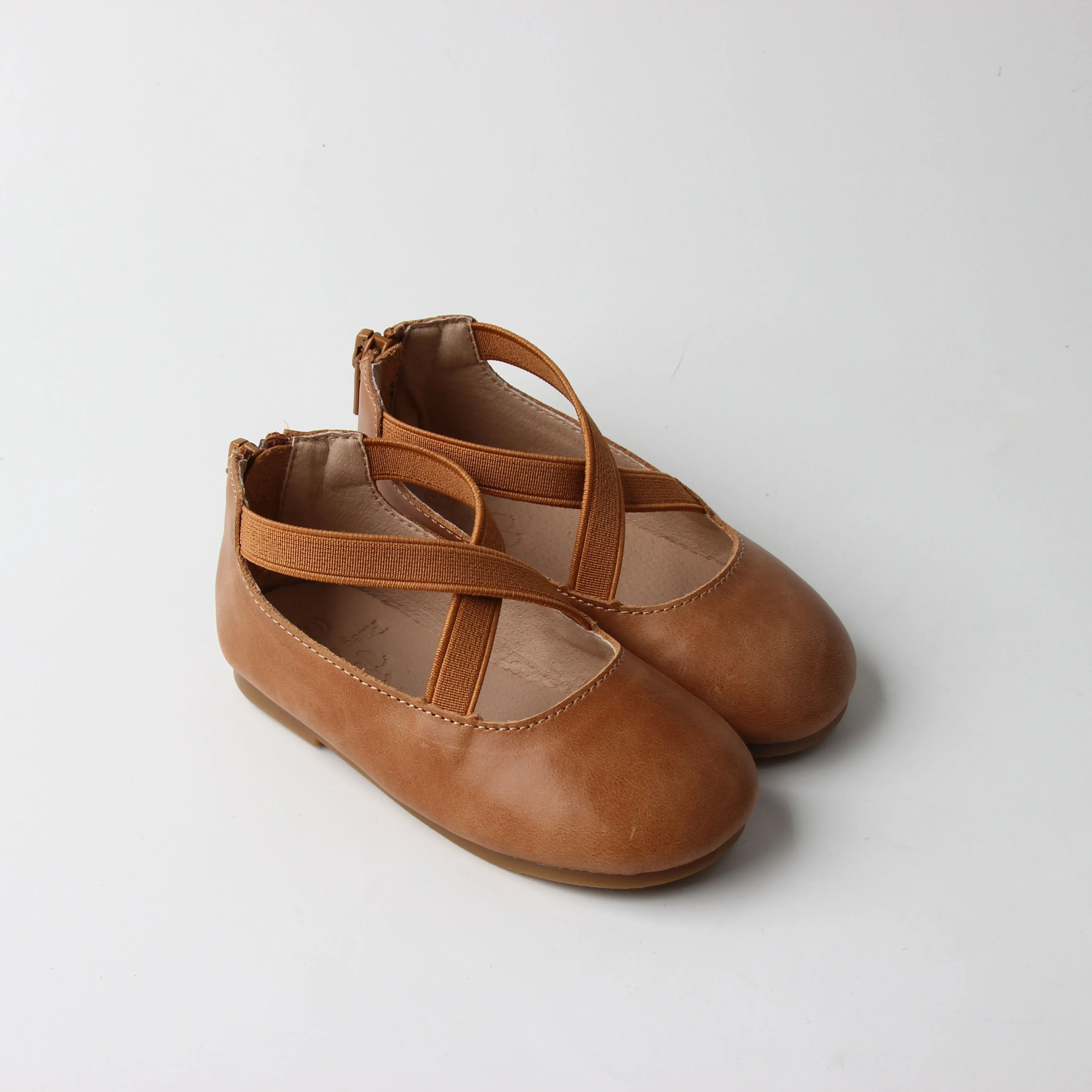 Eleyna Ballet Flats - Oil Waxed - Tan