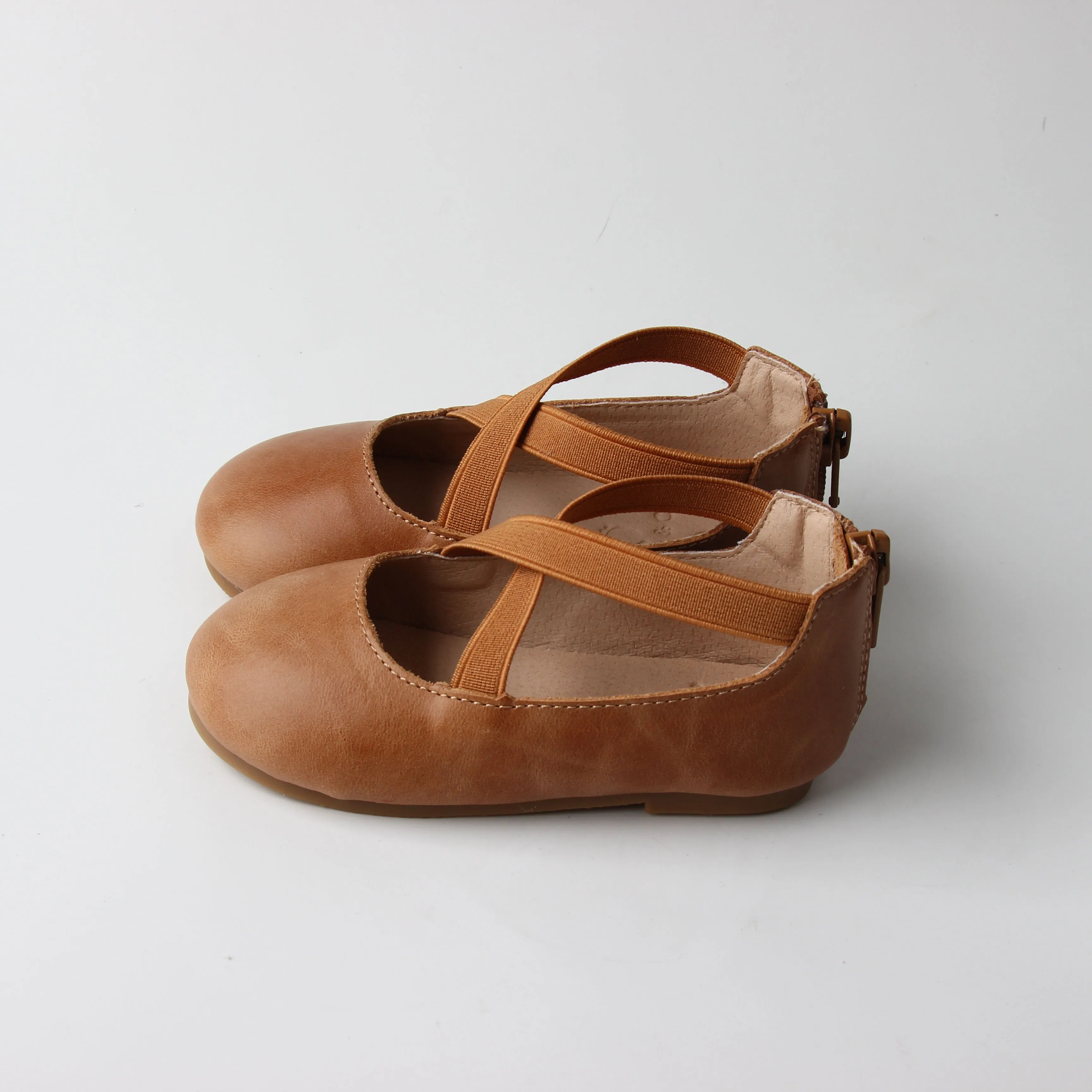 Eleyna Ballet Flats - Oil Waxed - Tan