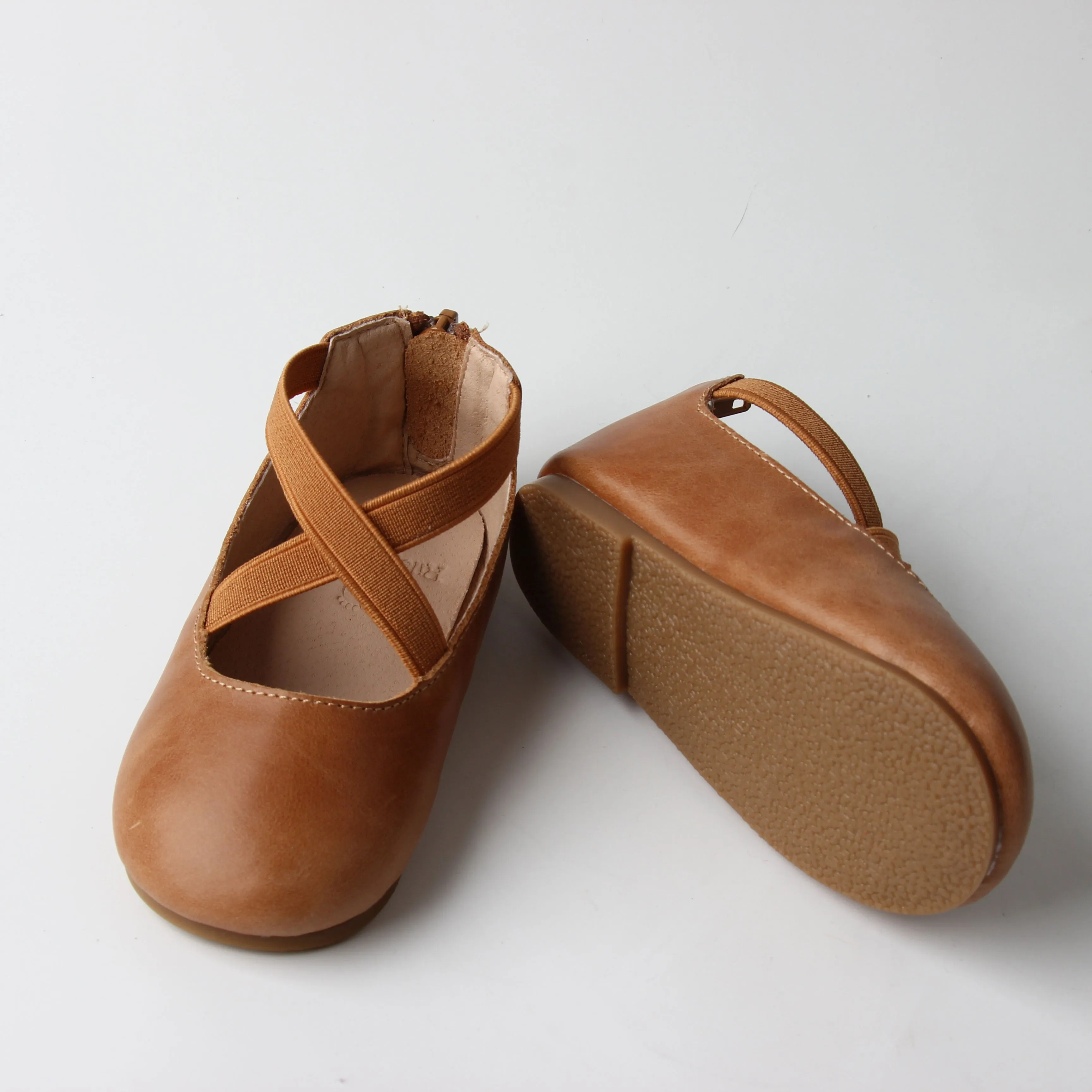 Eleyna Ballet Flats - Oil Waxed - Tan