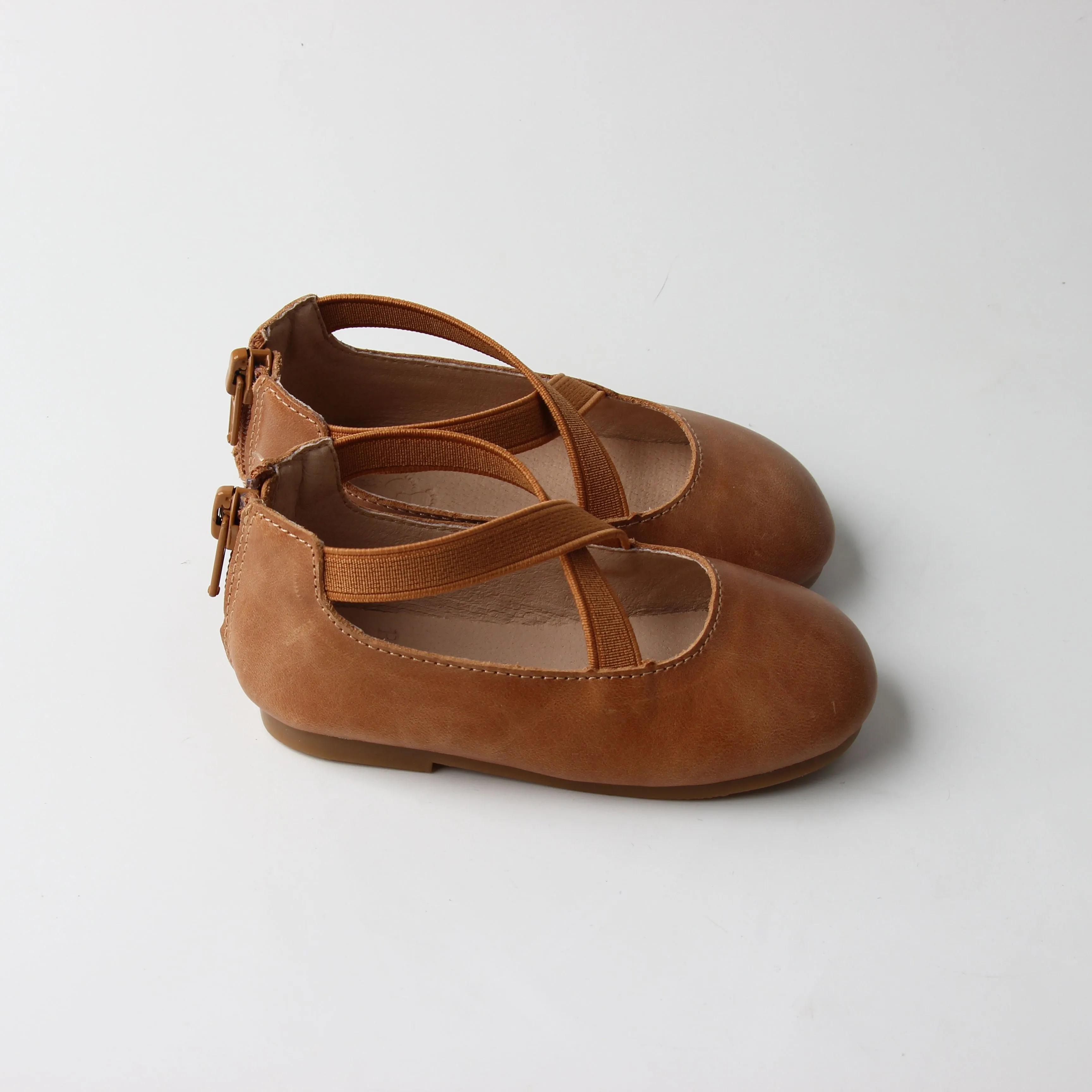 Eleyna Ballet Flats - Oil Waxed - Tan