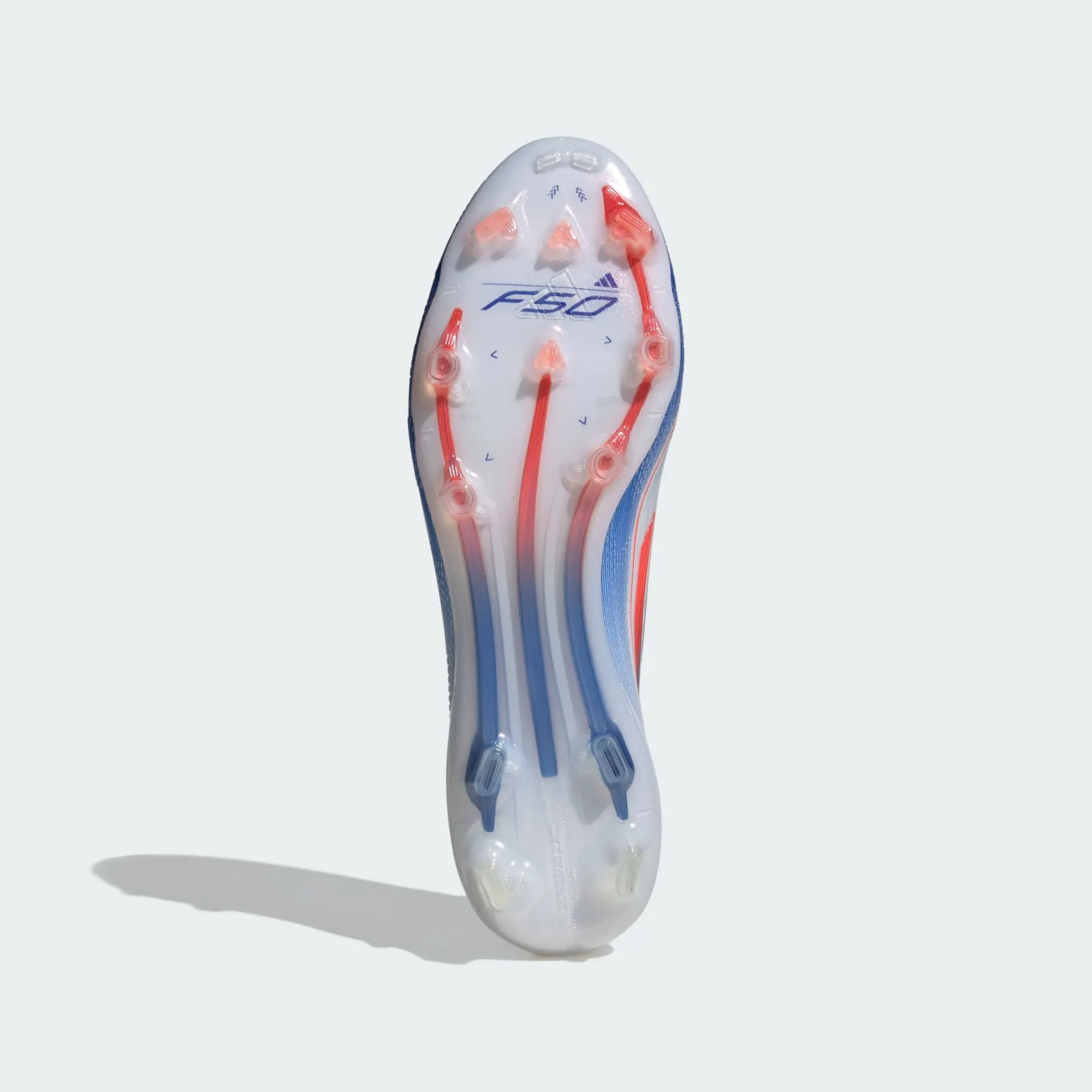 F50 ELITE LACELESS FIRM GROUND BOOTS - Cloud White / Solar Red / Lucid Blue