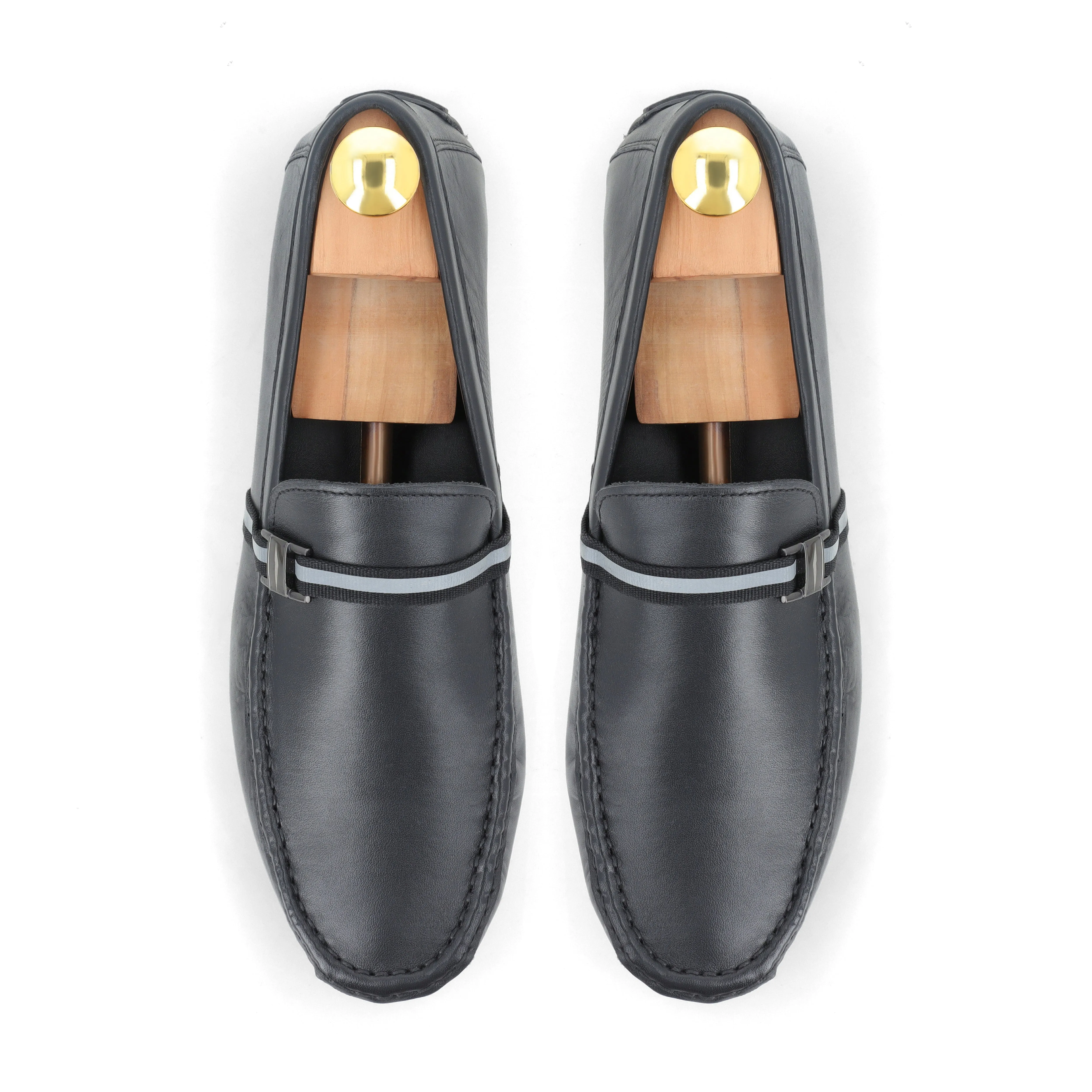 FHS Logo & Strip Moccasins - Black