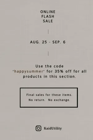 FLASH SALE - AUG. 25 - SEP. 6