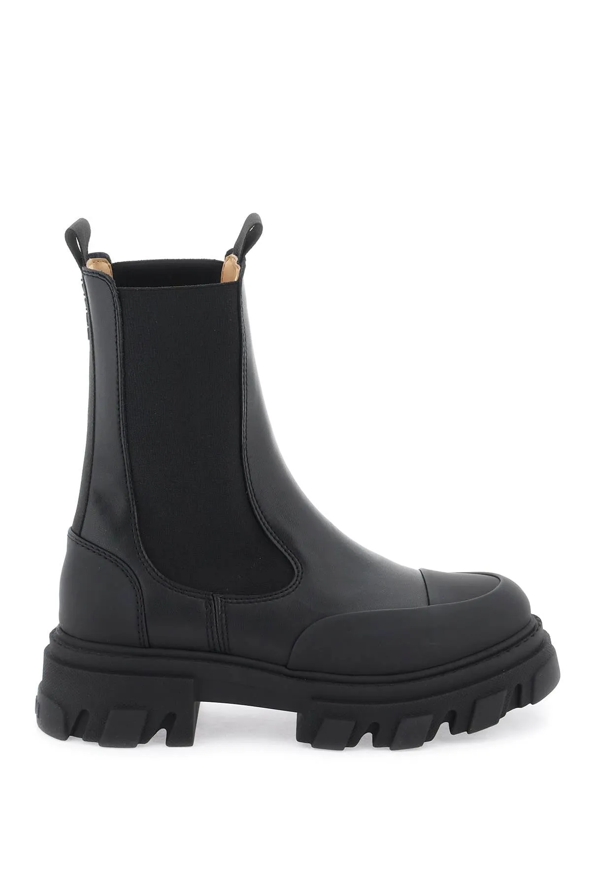 Ganni cleated mid chelsea ankle boots