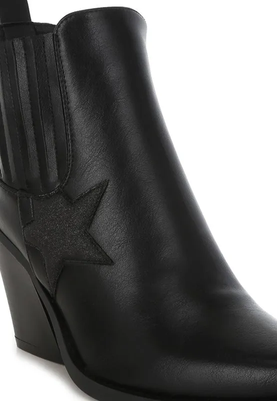 Glitter Star Detail Chelsea Boots