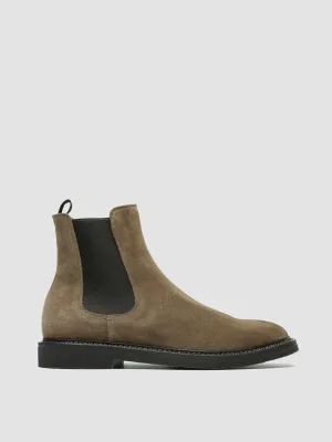HOPKINS FLEXI 204 - Brown Suede Pull On Boots