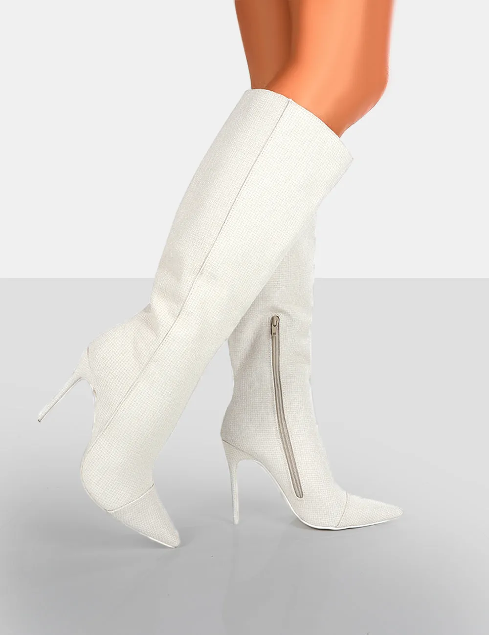 Horizon Linen Ecru Knee High Boots