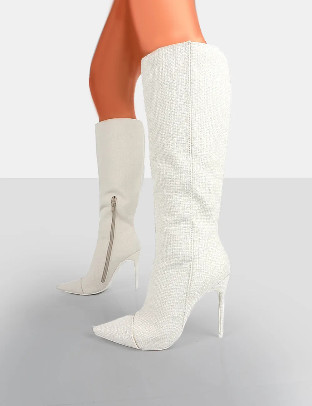 Horizon Linen Ecru Knee High Boots