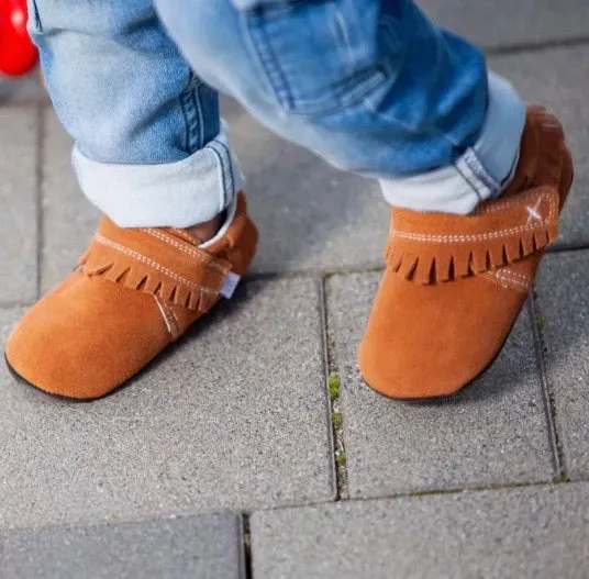 Jack & Lily Brown Suede Leather Mocs