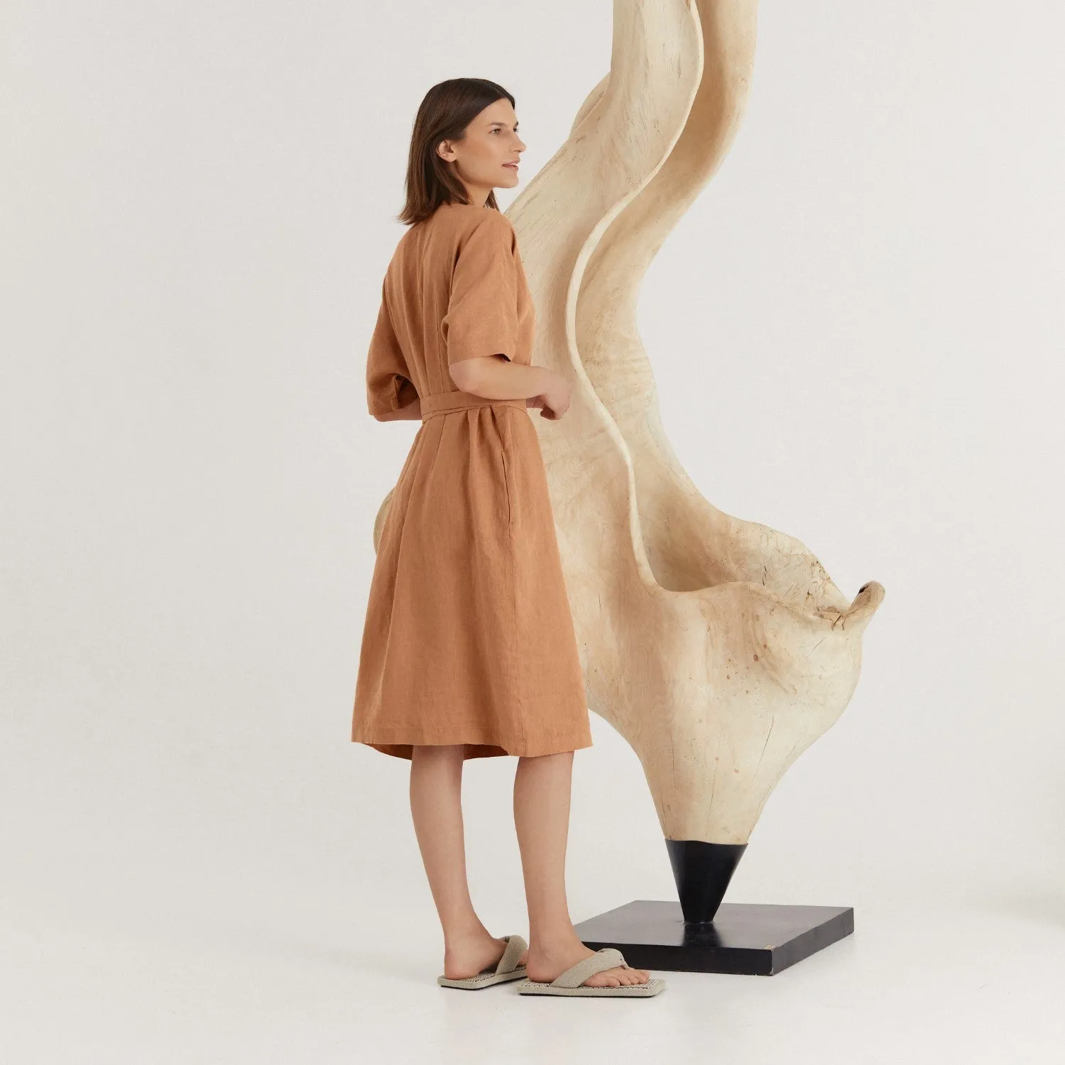 LIMITED EDITION Nude Linen Vine Dress