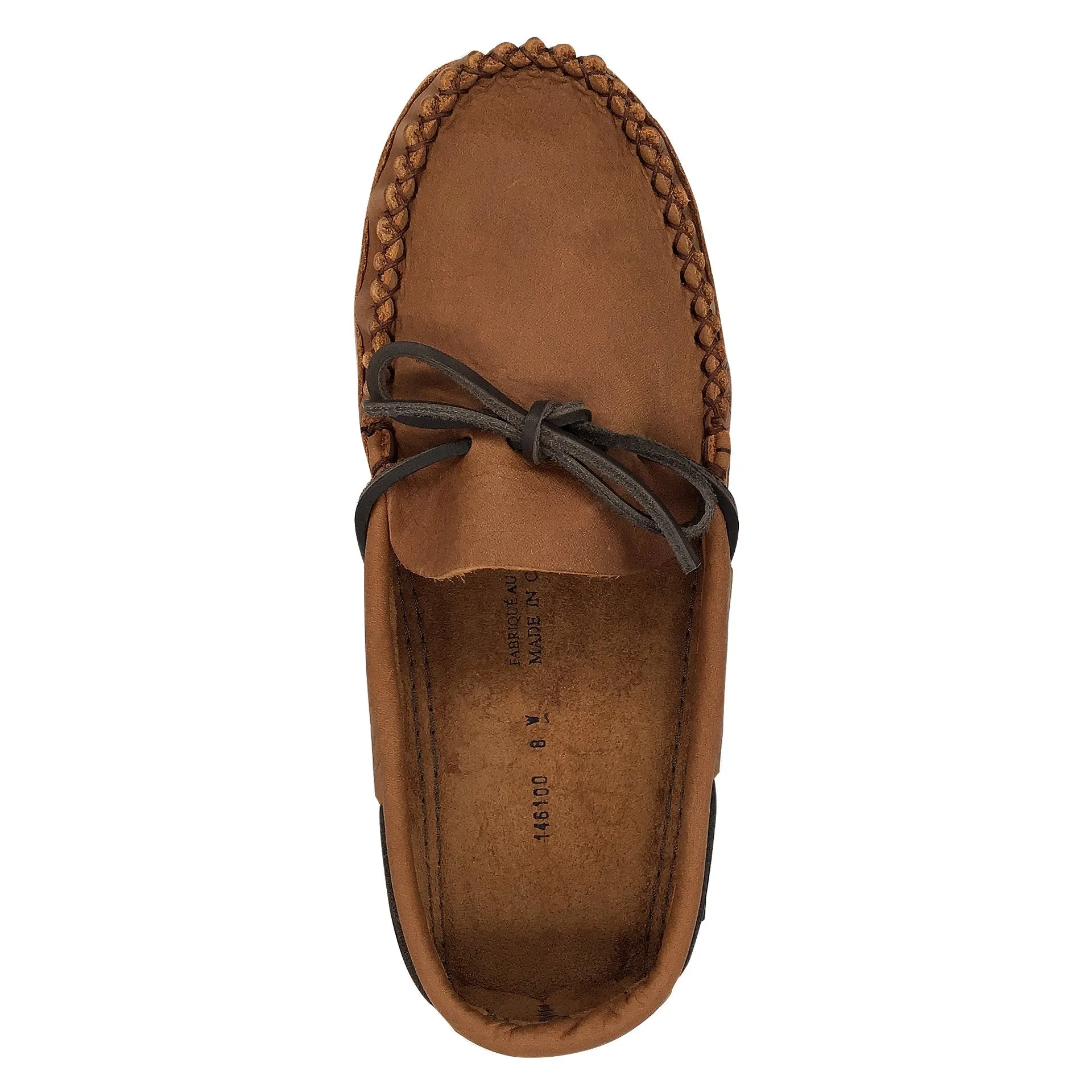 Men's Wide Earthing Leather Moccasins (Clearance - Size 9 & 10 ONLY)