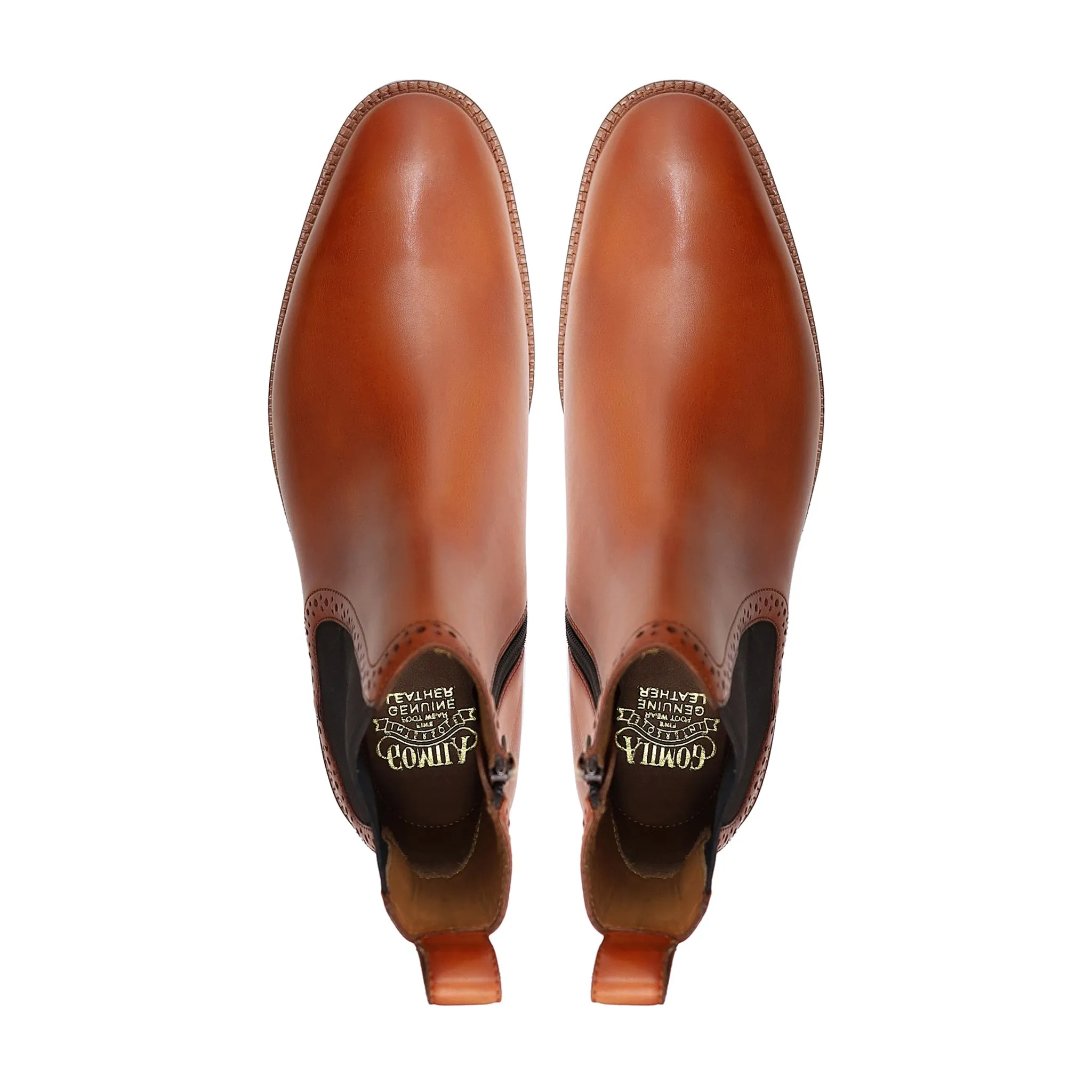 Namey - Men's Tan Calf Leather Chelsea Boot