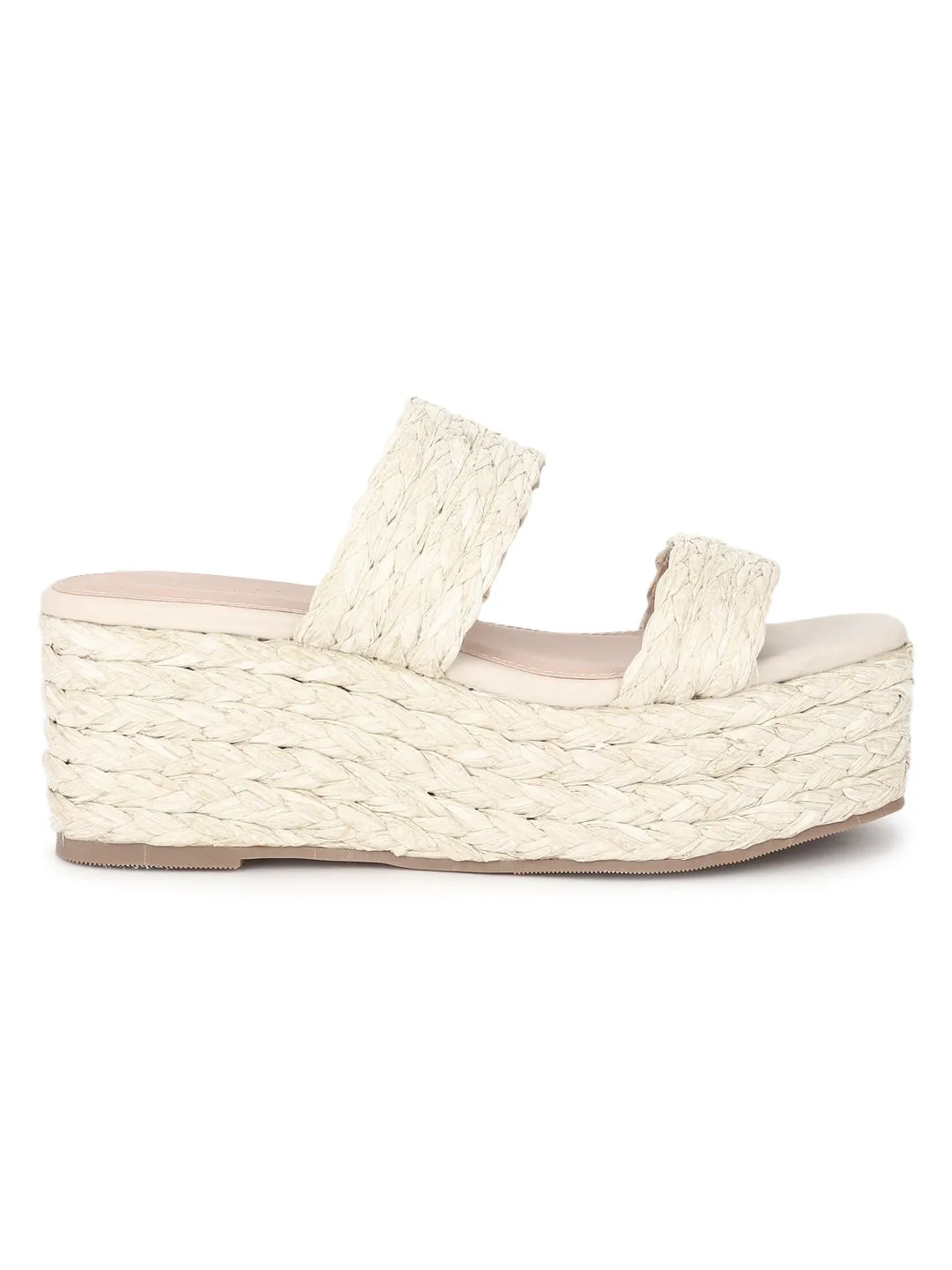 Natural Woven PU Wedges