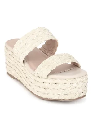 Natural Woven PU Wedges