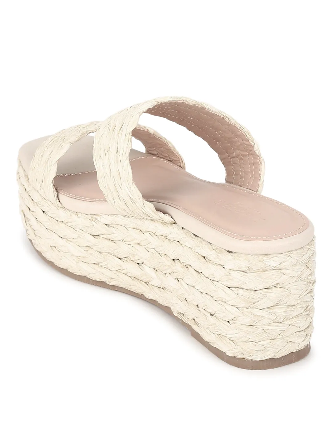 Natural Woven PU Wedges
