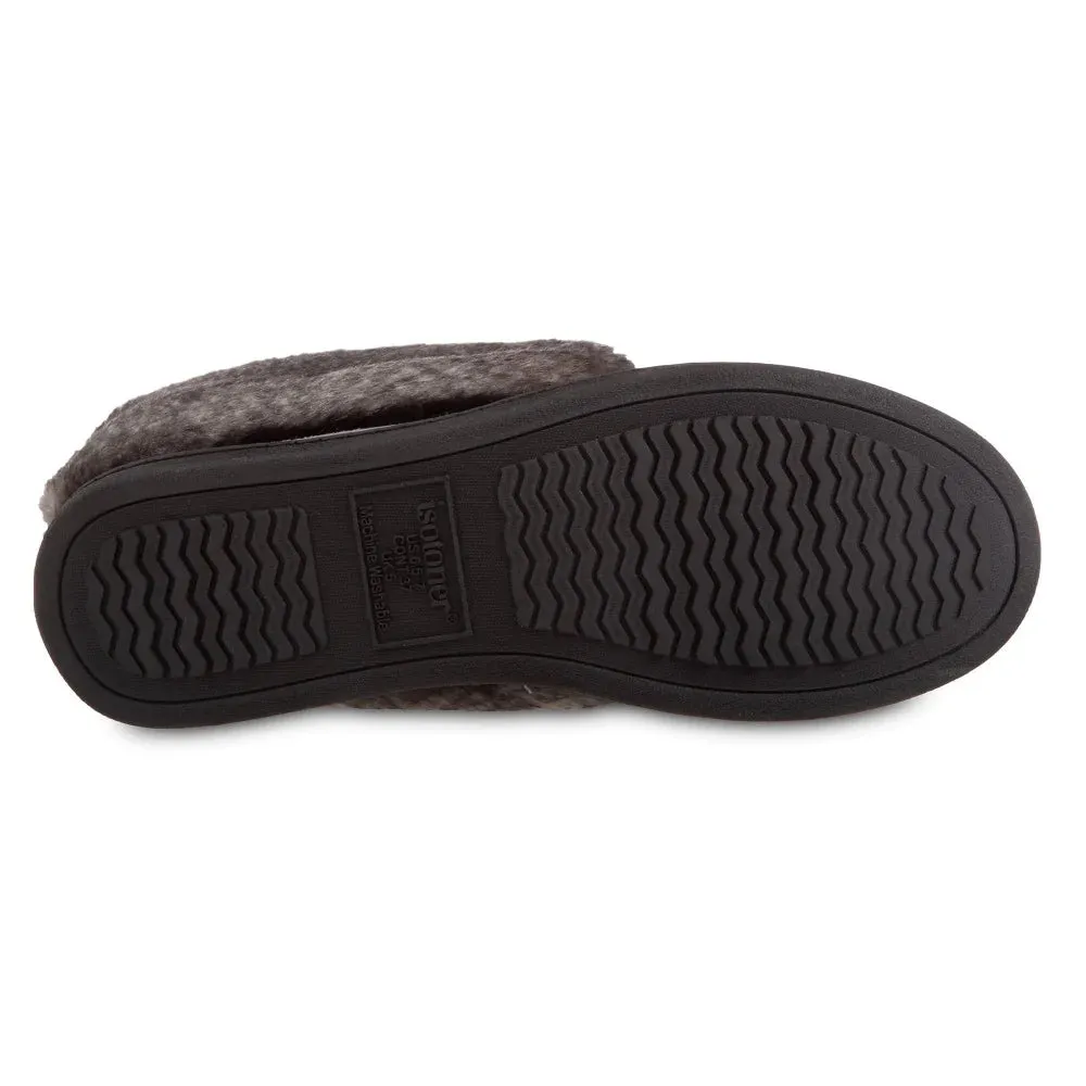 New with tags! Isotoner Women's Microsuede Nelly Moc Bootie Slippers in Grey, Sz L 8.5-9