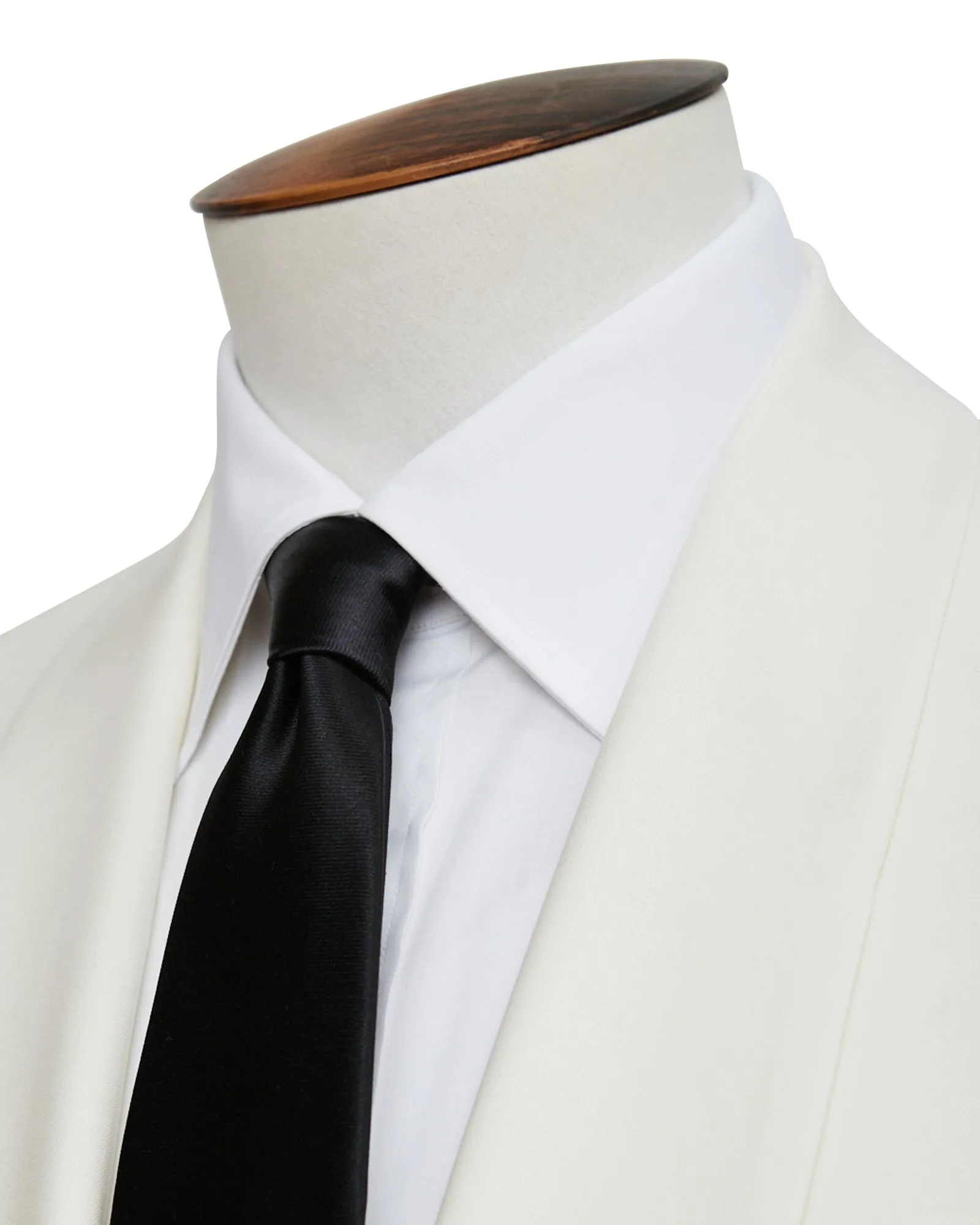 Off White Wool Faille Smoking Jacket