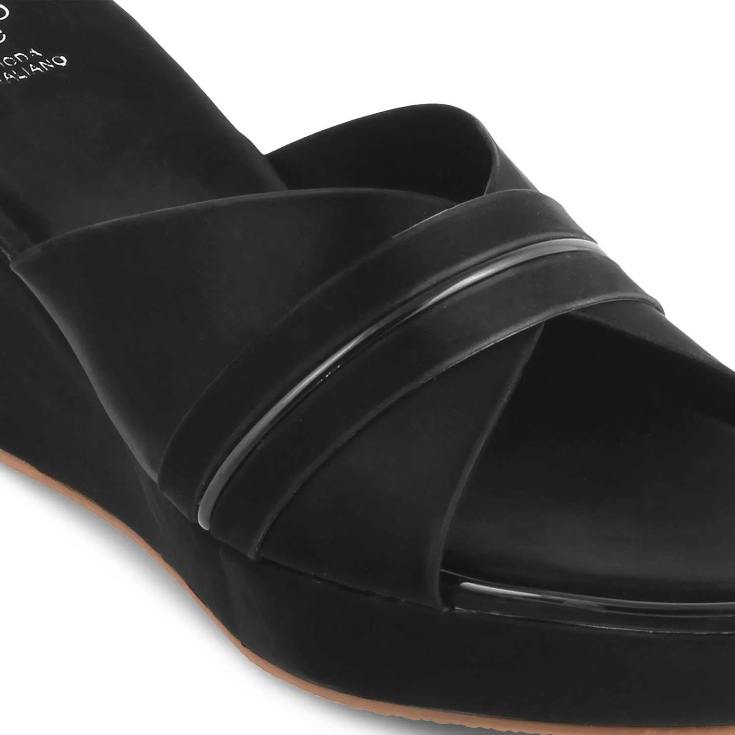 The Party Black Women's Dress Wedge Sandals Tresmode