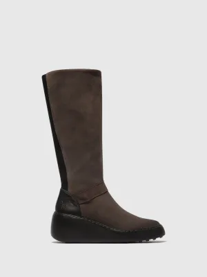 Zip Up Boots DOVA598FLY ANTHRACITE/BLACK