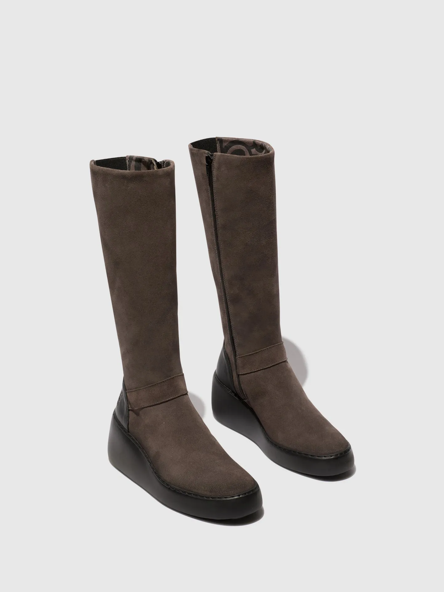 Zip Up Boots DOVA598FLY ANTHRACITE/BLACK