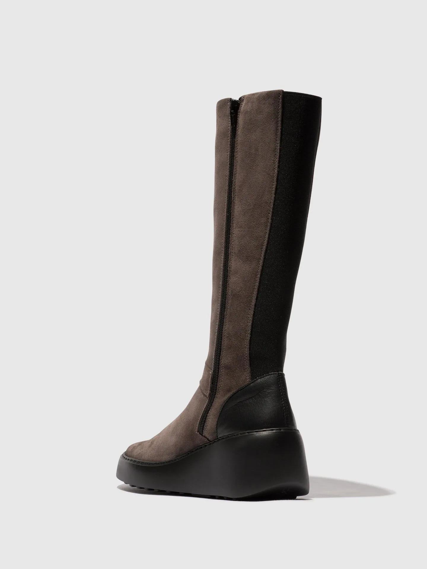 Zip Up Boots DOVA598FLY ANTHRACITE/BLACK
